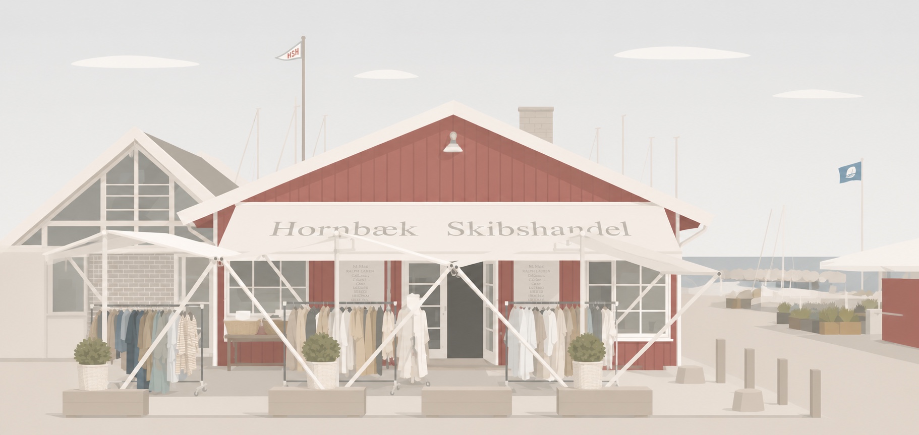 Hornbæk Skibshandel ved havnen